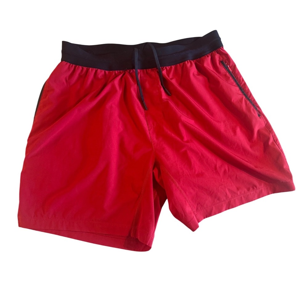 Rhone Mako Mens Red Athletic Training Shorts Size Large L Drawstring Mesh Liner